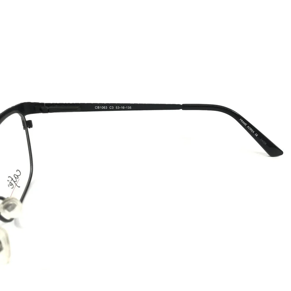 Cafe Boutique Eyeglasses Frames CB1063 C3 Black Gray Checkered Cat Eye 53-16-135